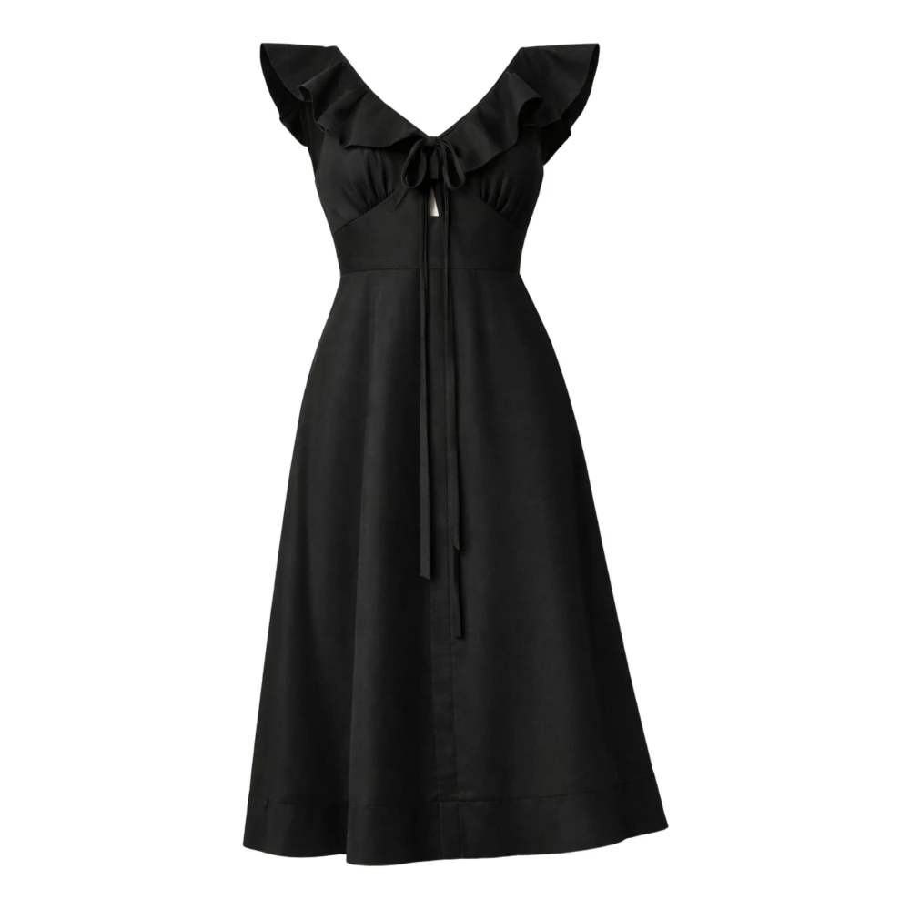 Twinset Women's Black Longuette Dress - Midi Dresses - Xs - Dresses