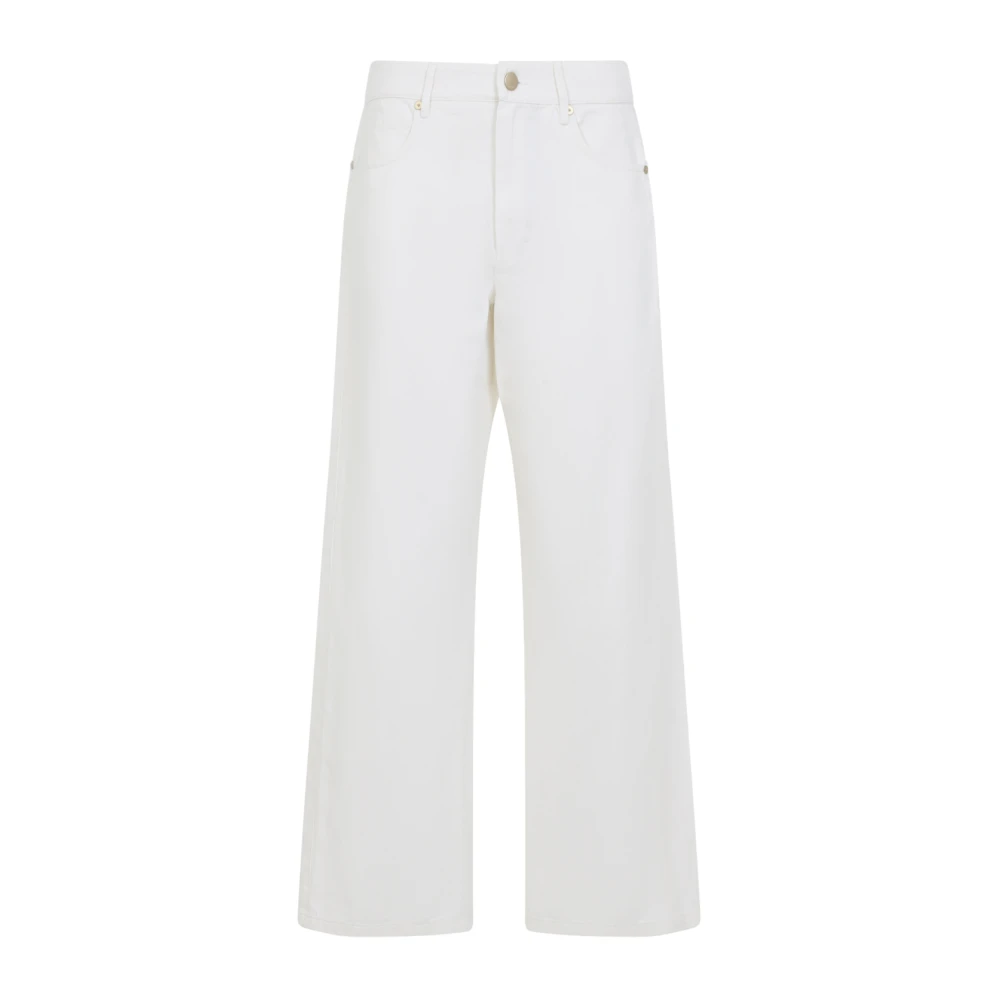 Max Mara Kvinno Vit Byxor Dam, Xs, Bomull, Onorata Pants