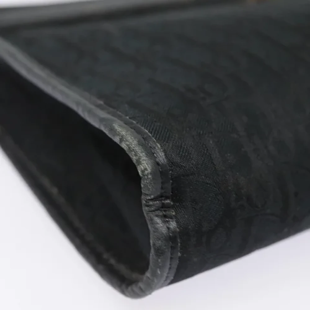 Dior Vintage Pre-owned Canvas clutches Black Dames