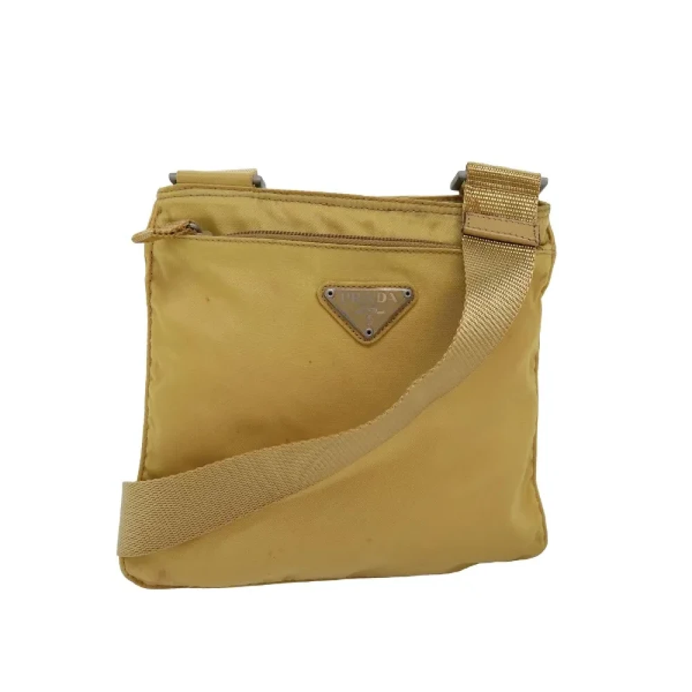 Prada Vintage Pre-owned Nylon prada-bags Yellow Dames