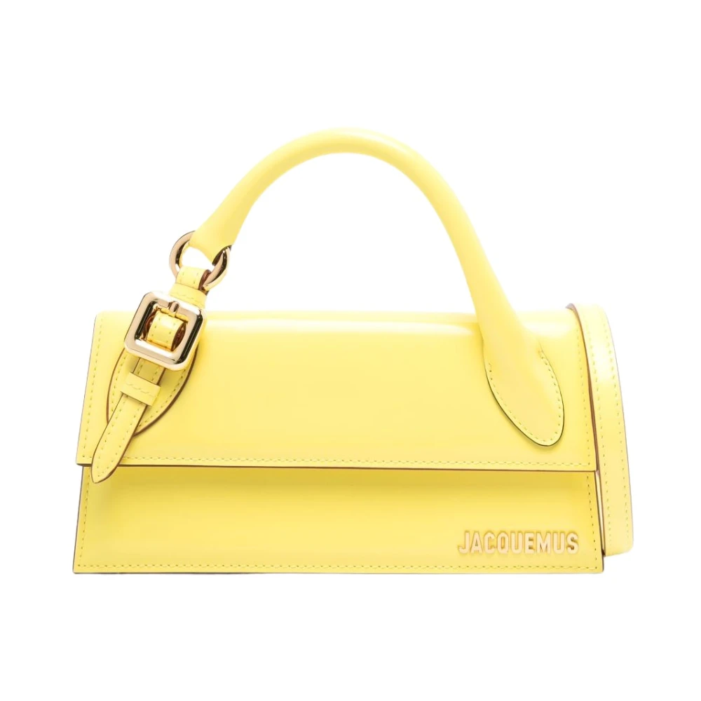 Jacquemus Gele Leren Crossbody Tas Yellow Dames