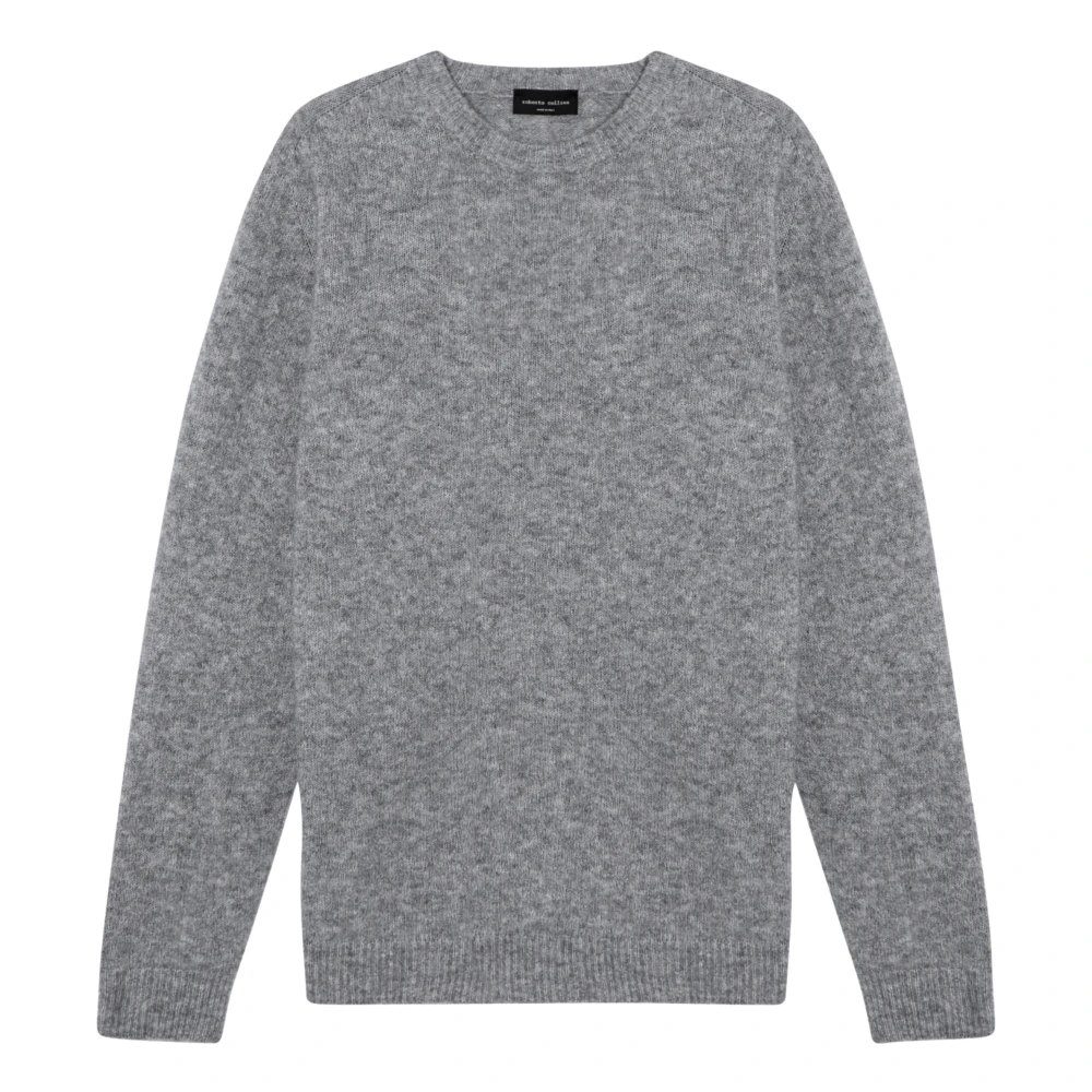 Roberto Collina Ronde hals trui Gray Heren