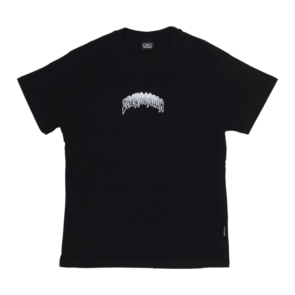 Propaganda Zwarte Heren Katoenen T-shirt met Korte Mouwen Black Heren