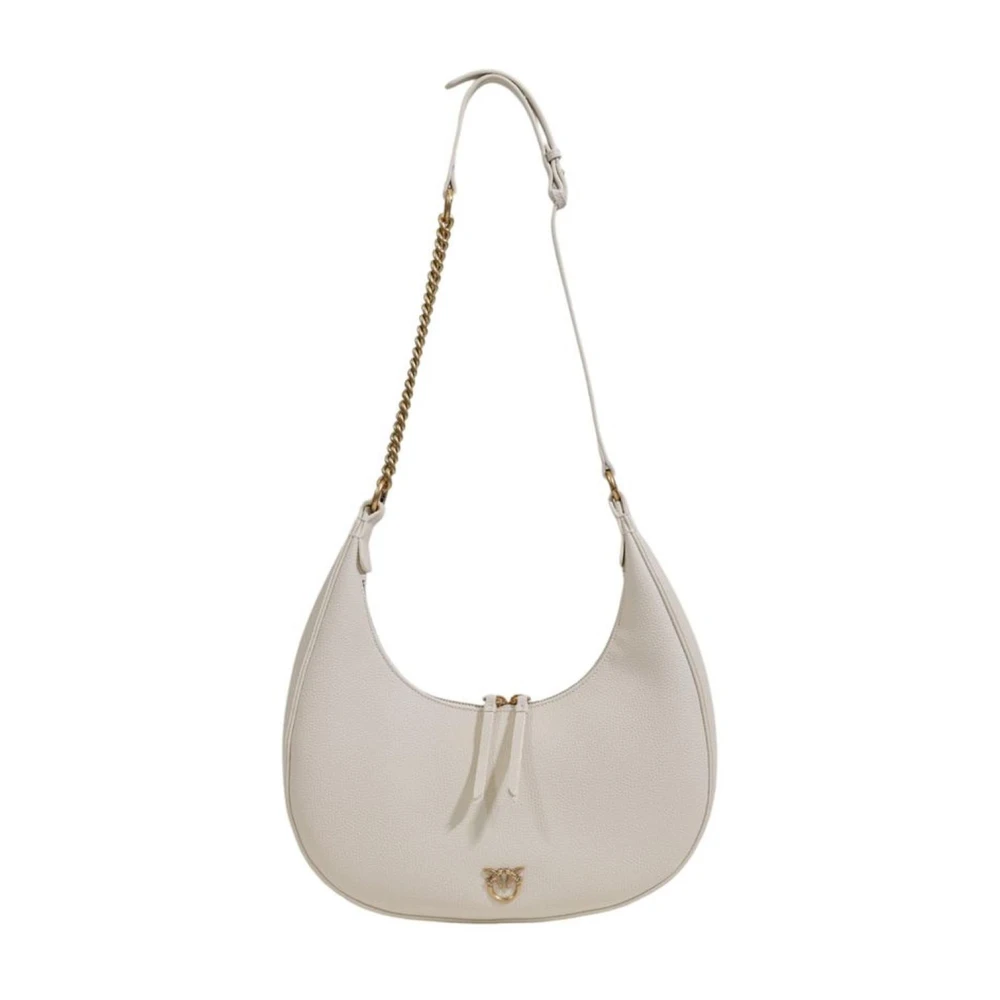 pinko Stijlvolle Leren Handtas White Dames