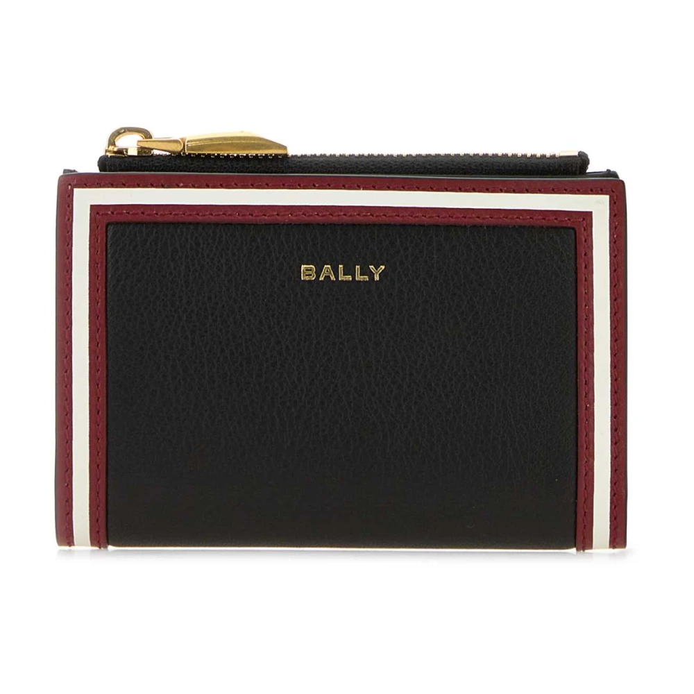 Bally Klassieke Zwarte Leren Portemonnee Black Dames