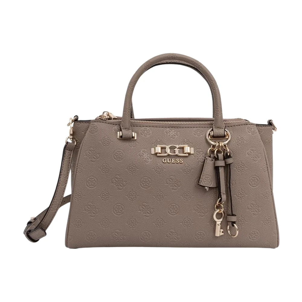 Guess Donna Beige Borsa A Mano Con Tracolla E Tasche Multiple - Immagine 3
