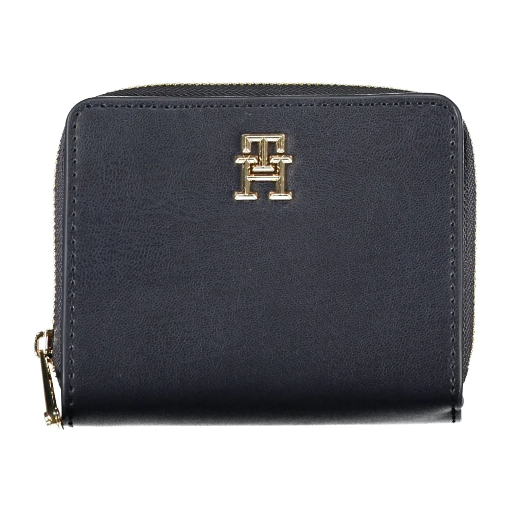 Tommy Hilfiger Blauwe PU Leren Portemonnee met Metalen Logo Blue Dames