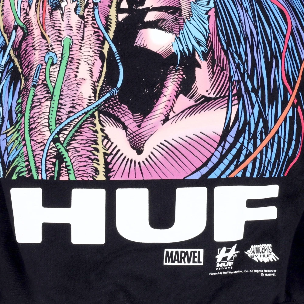 HUF Marvel Zwarte Hoodie met Lange Mouwen Black Heren