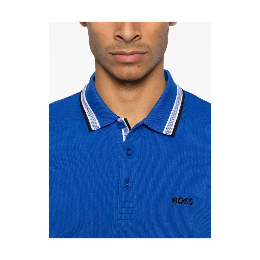 Hugo Boss Koningsblauwe Korte Mouw Sweater Blue Heren