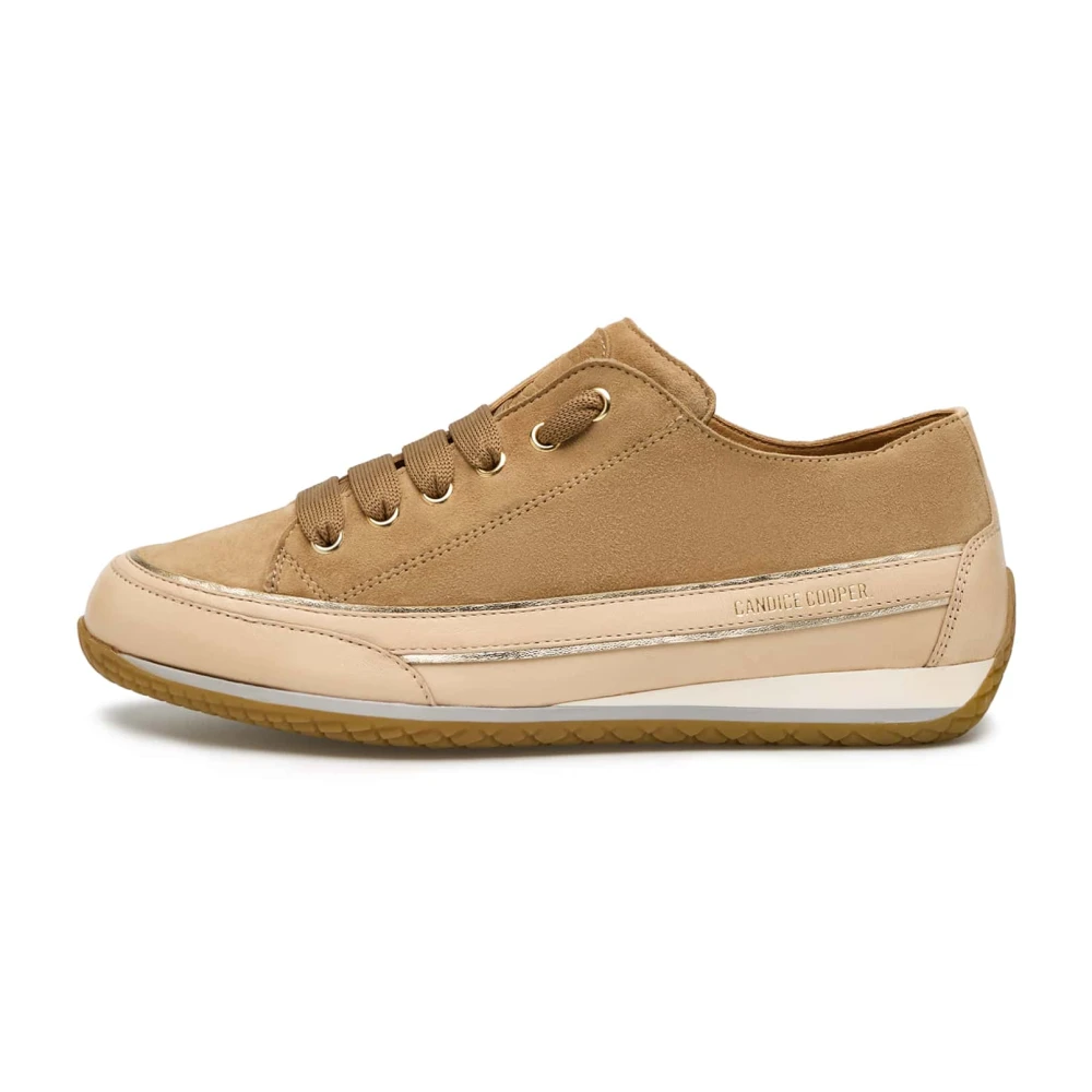 Candice Cooper Leather and suede sneakers Janis Strip Chic S Dames Schoenen Bruin