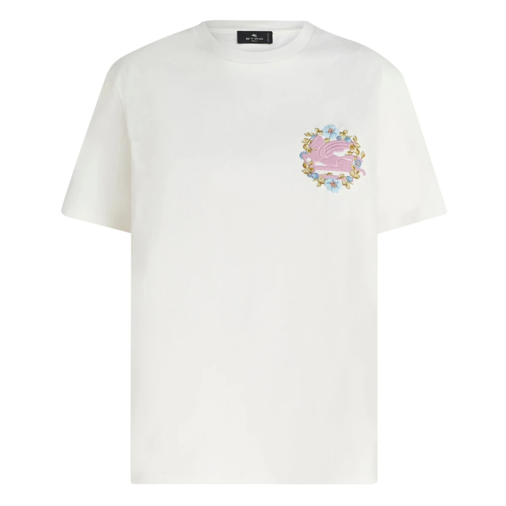 ETRO Casual korte mouw wit T-shirt White Dames