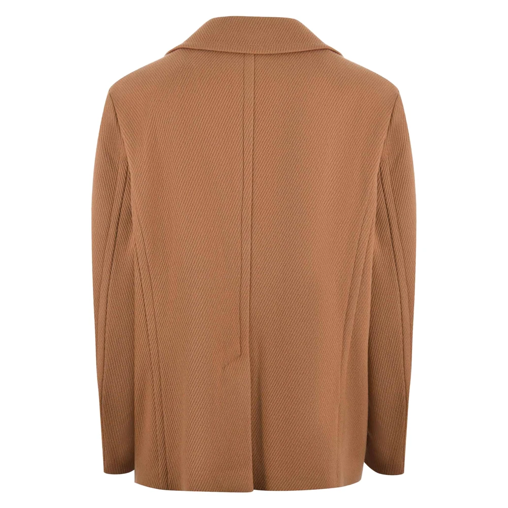 ETRO Stijlvolle Pea Coat Jas Brown Heren
