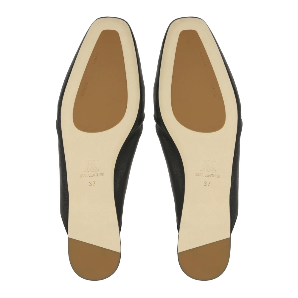 Kazar Studio Zwarte slides met decoratieve bovenkant