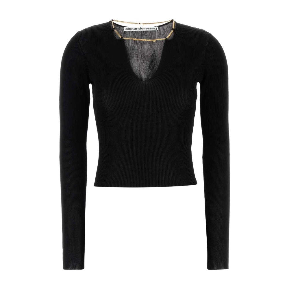 Alexander wang Zwarte viscose top voor vrouwen Black Dames