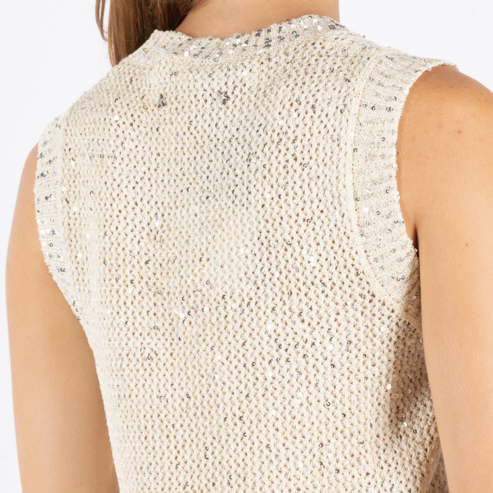 Golden Goose Crewneck Sweater Update Collectie Beige Dames