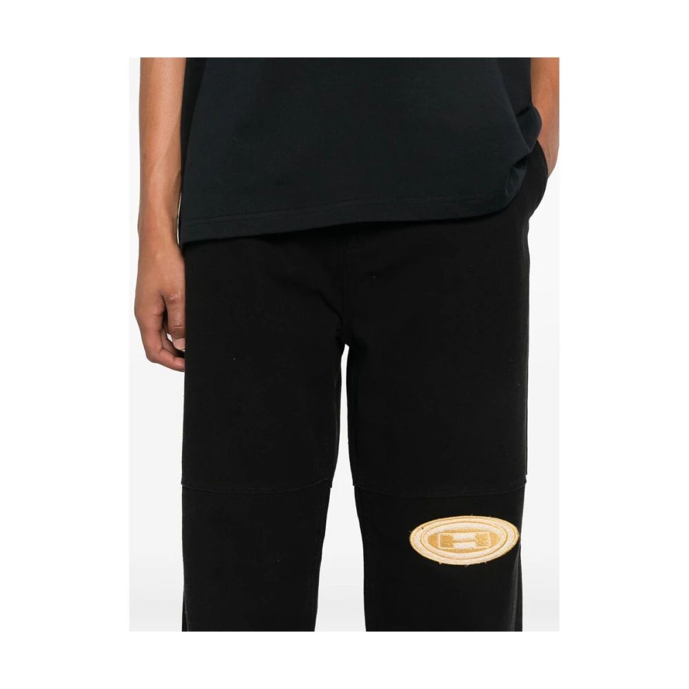 Honor The Gift Zwarte Katoenen Panel Logo Broek Black Heren