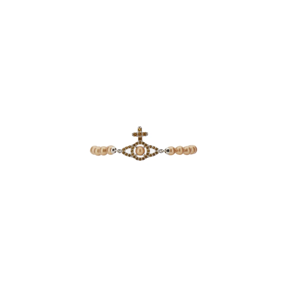 Vivienne Westwood Yellow Bracelets, Female, One Size, Olympia Pearl Bracelet
