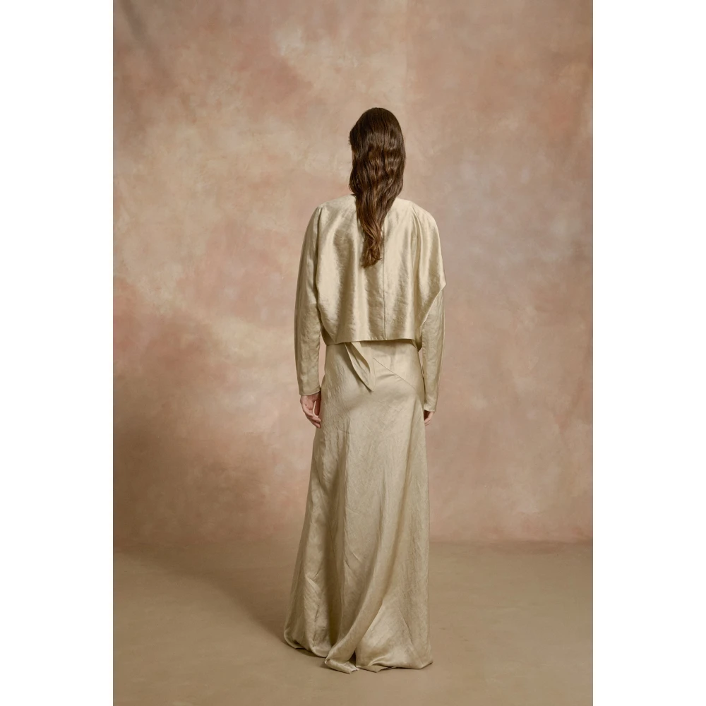 Cortana Vrede korte jas parelmoer Beige Dames