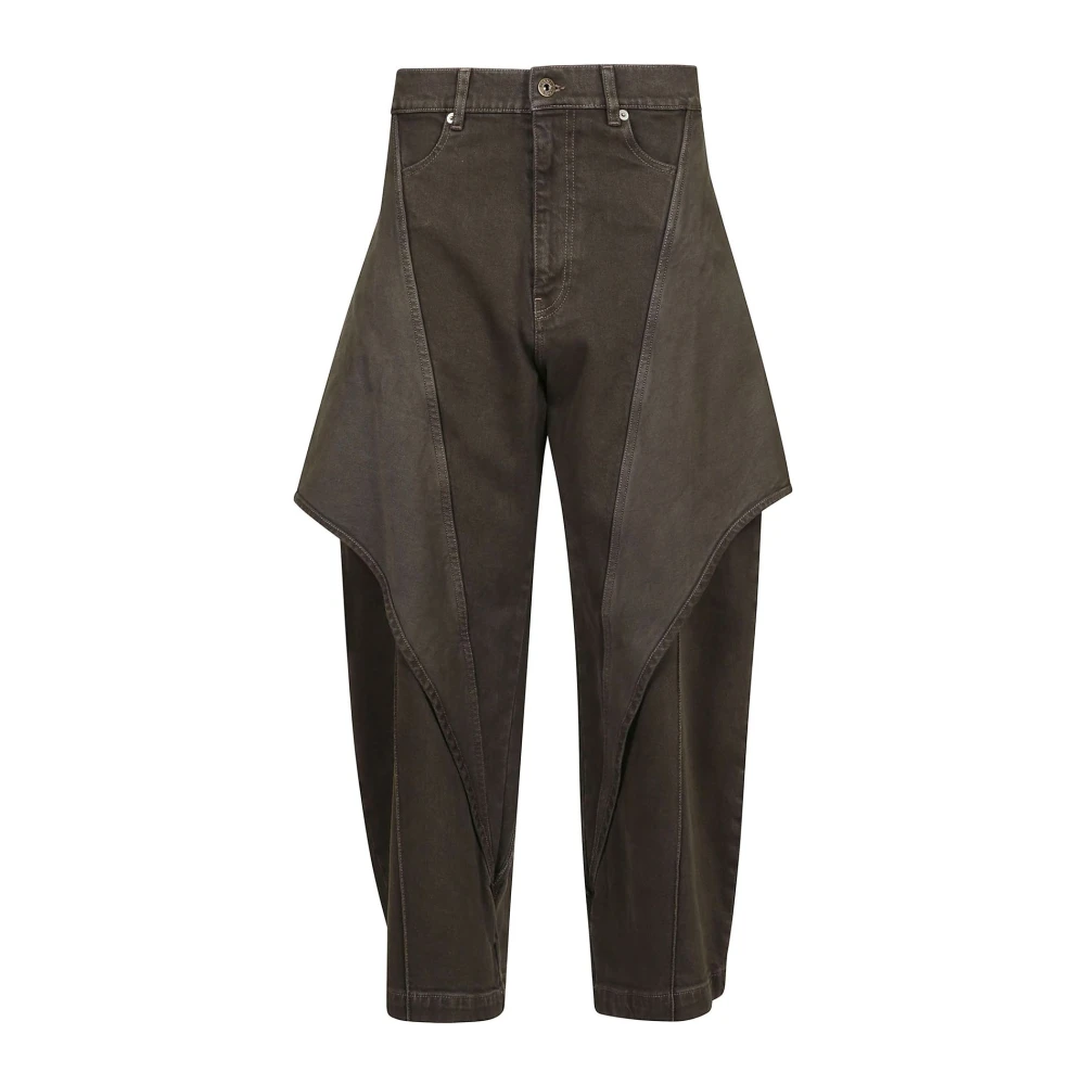 JW Anderson Gesneden Sculpturale Jeans Gray Dames