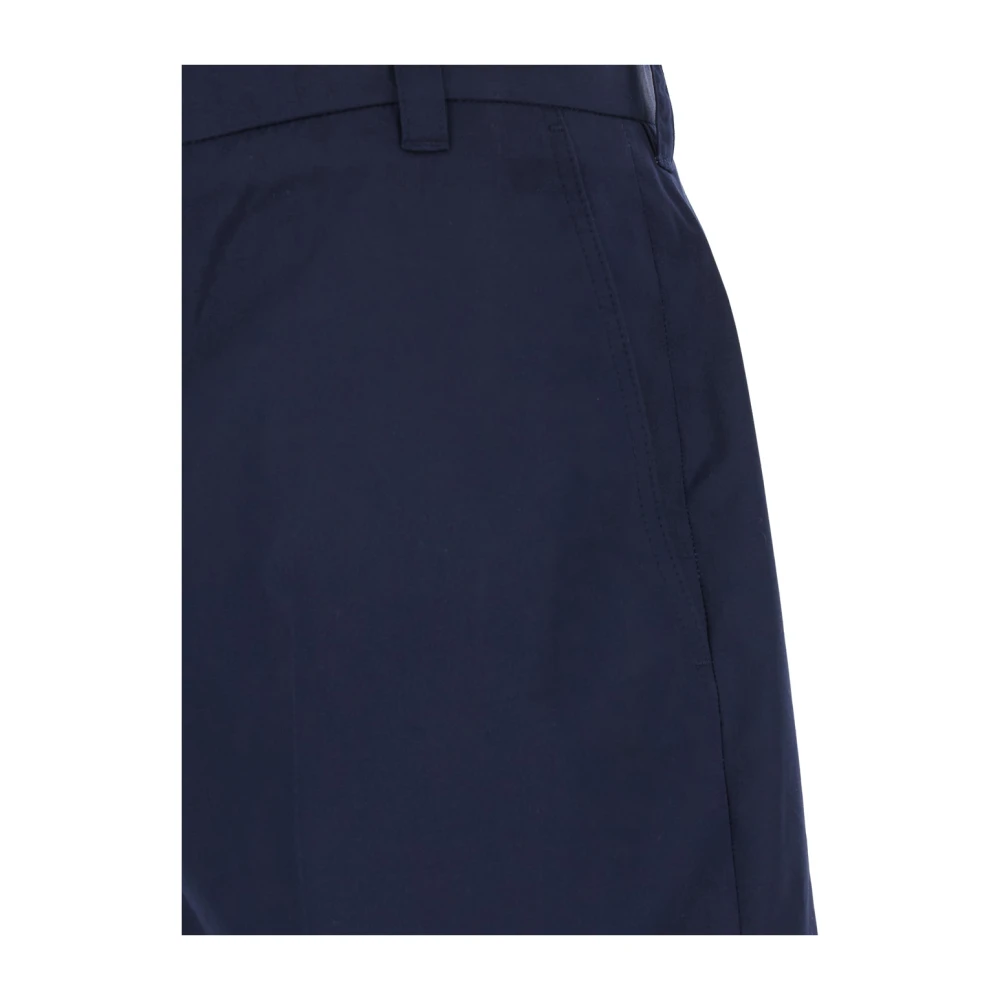 Thom Browne Blauwe Bermuda broek met logopatch Blue Heren