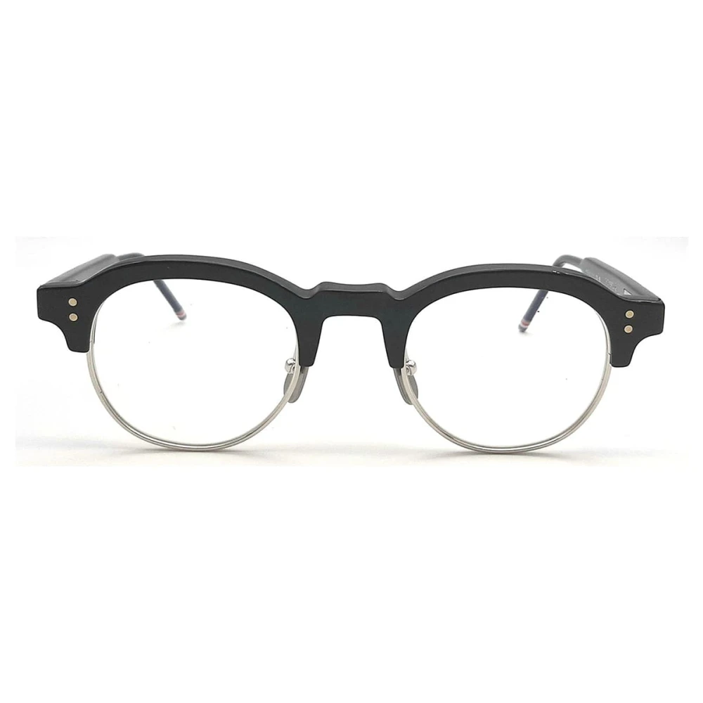 Thom Browne Ovaal Zwart Zilver Bril Japan Black Heren