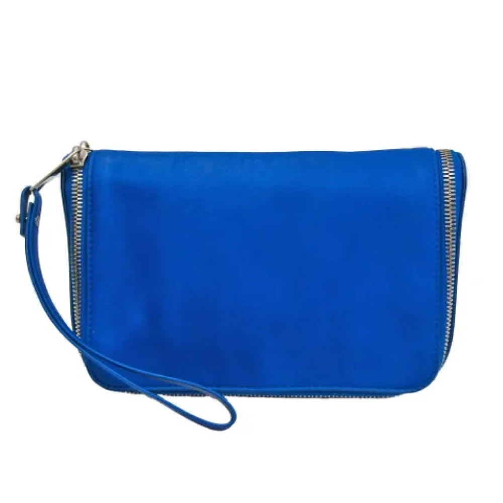 Bottega Veneta Vintage Pre-owned Leather clutches Blue Dames