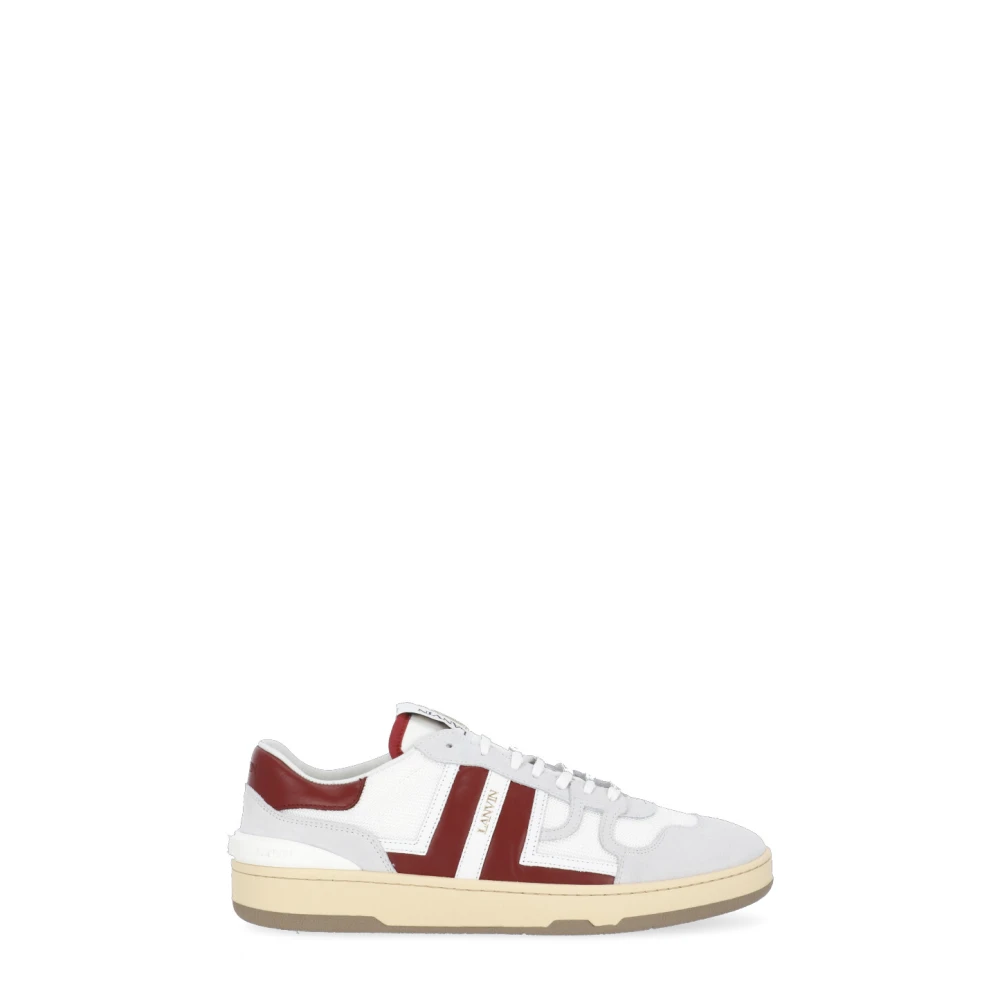Lanvin Witte leren sneakers Heren Schoenen