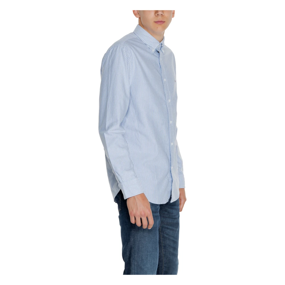 Tommy Hilfiger Biologisch katoenen herenoverhemd herfst wintercollectie Blue Heren