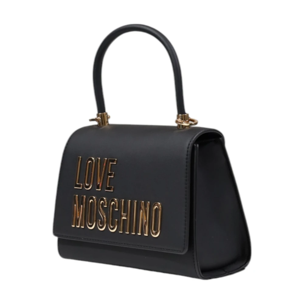 Love Moschino Zwarte Polyurethaan Handtas Lente Zomer Jc4024Pp1M Black Dames