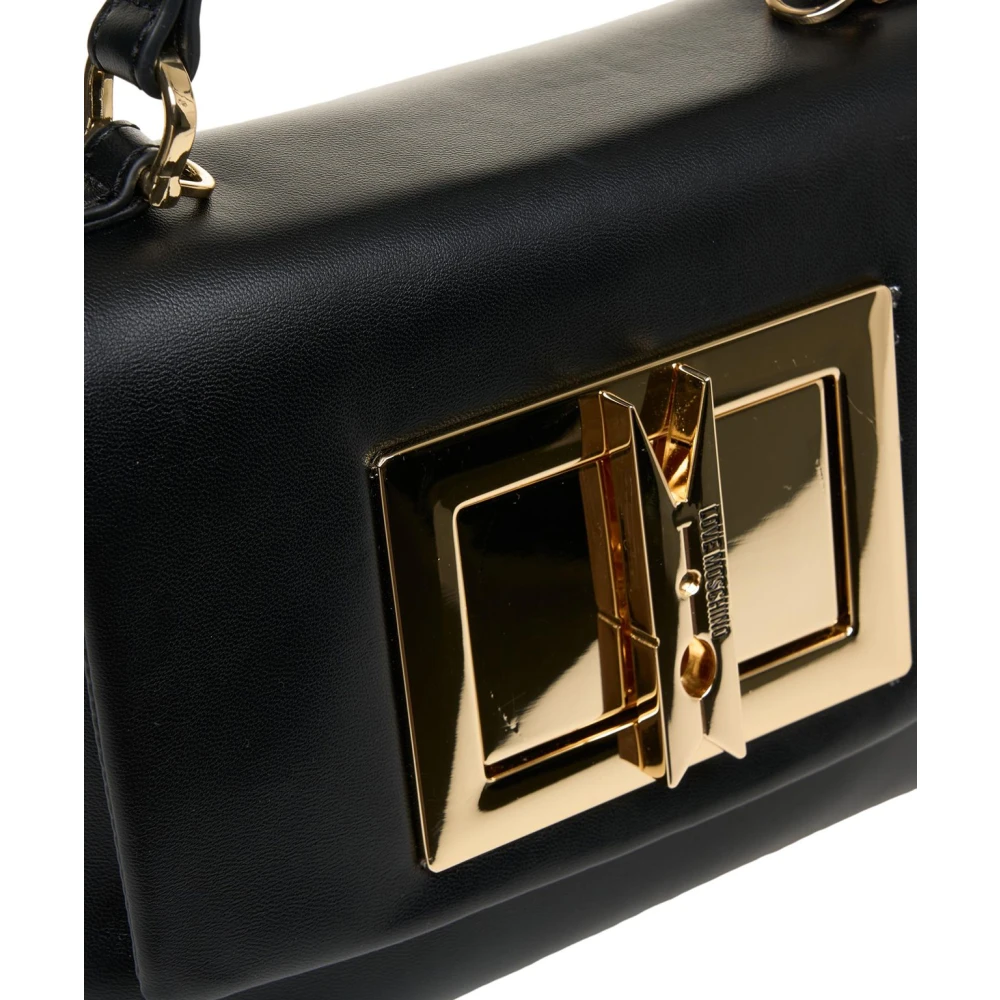 Love Moschino Zwarte Schoudertas met Chic Logo Black Dames