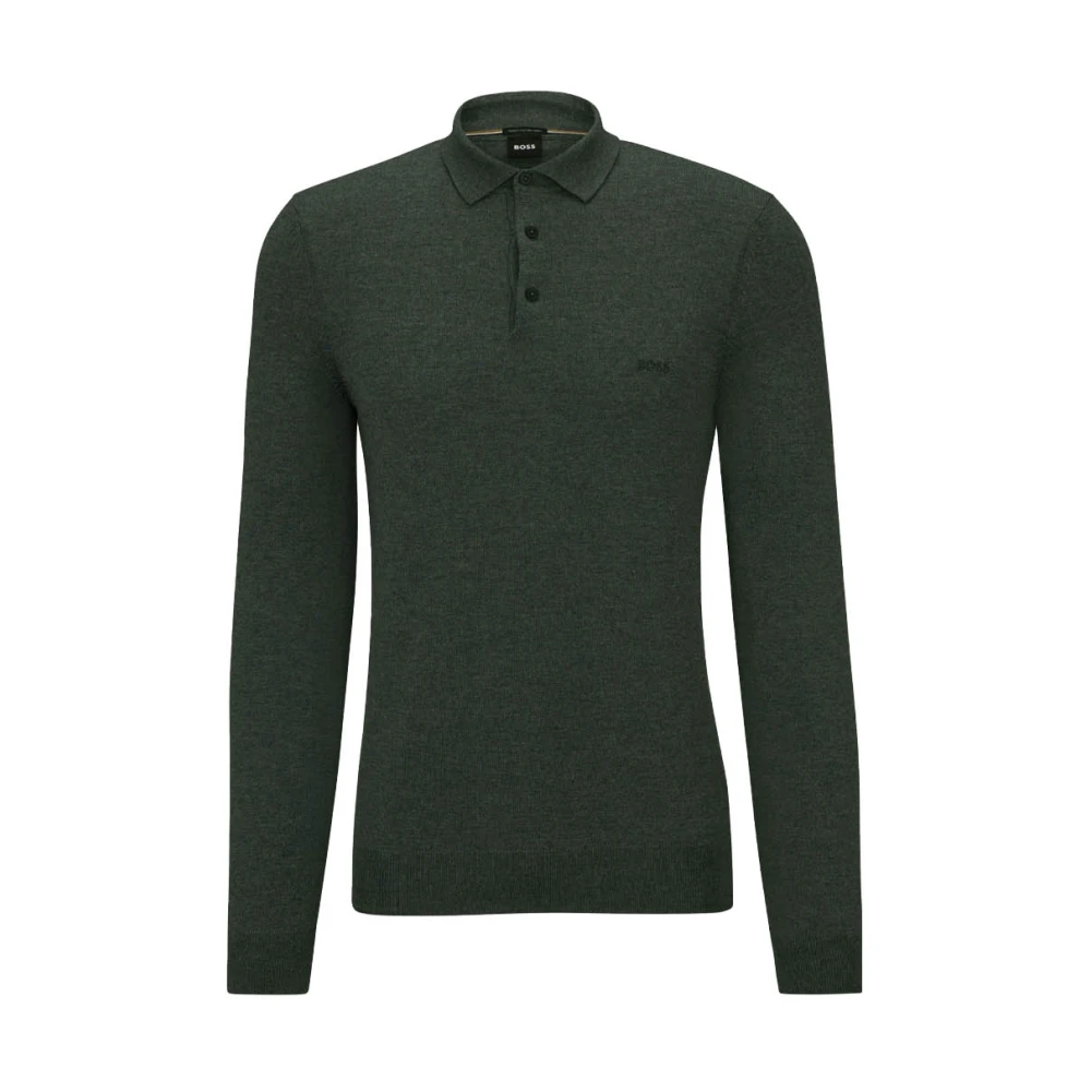 Hugo Boss Zachte Wol Heren Polo Model Bono Green Heren