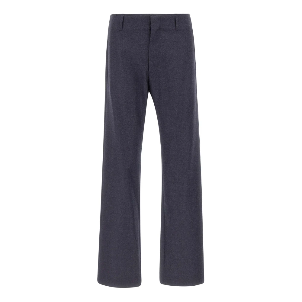 Mm6 Maison Margiela Men's Blue Straight Trousers - Straight Trousers - S - Trousers