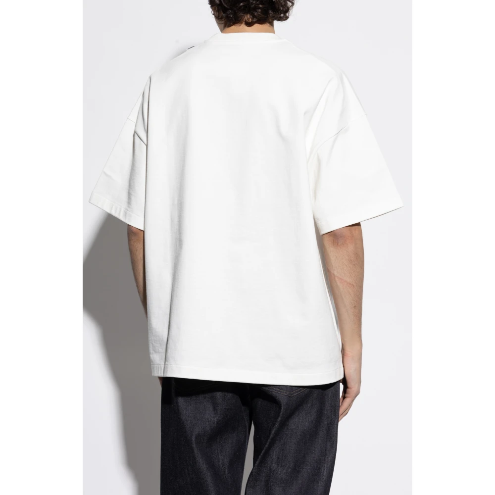 Jil Sander T-shirt in oversized stijl White Heren