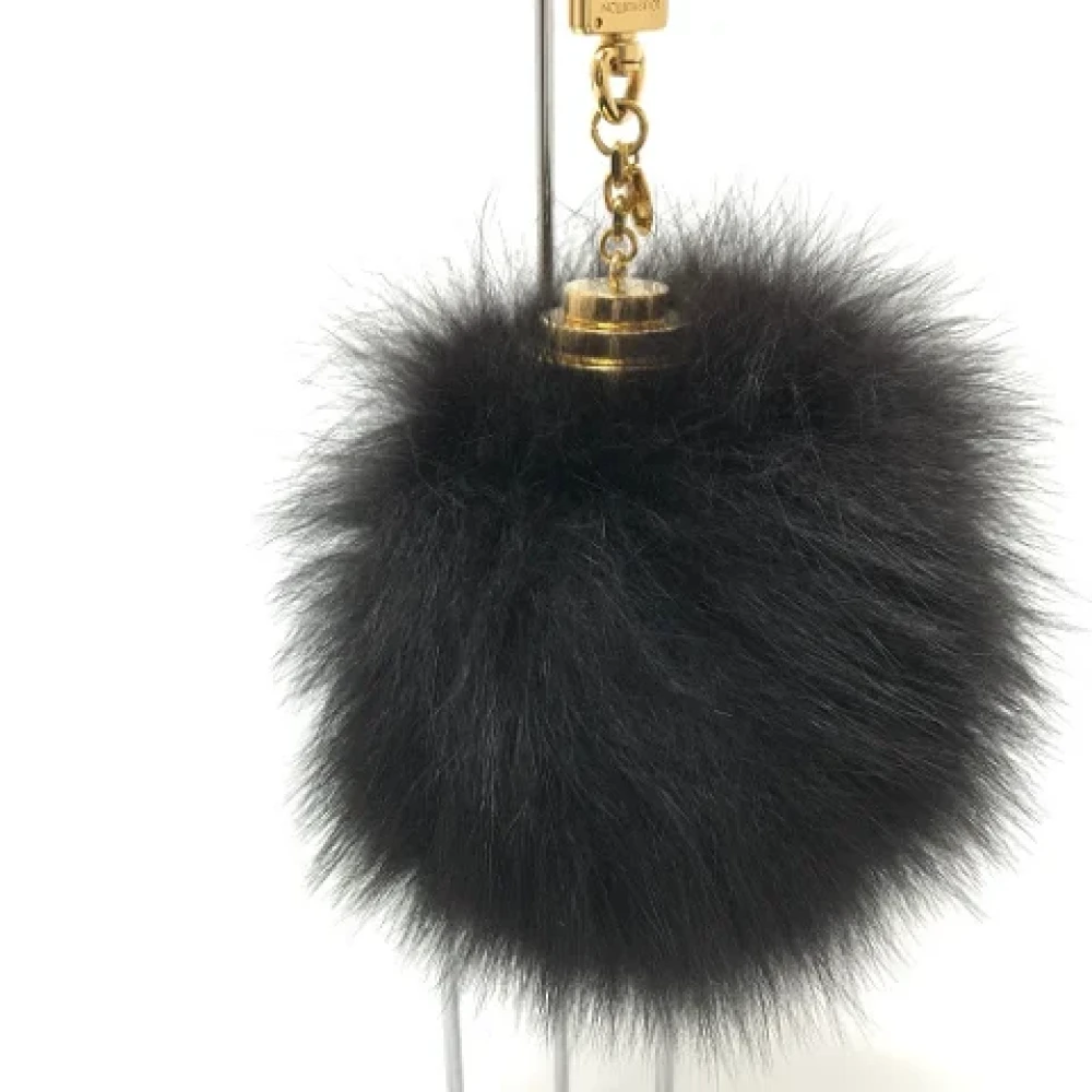 Louis Vuitton Vintage Pre-owned Fabric key-holders Black Dames