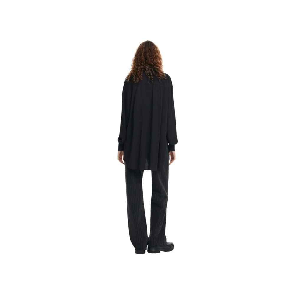 Desigual Zwarte franje detail versierde shirt Black Dames