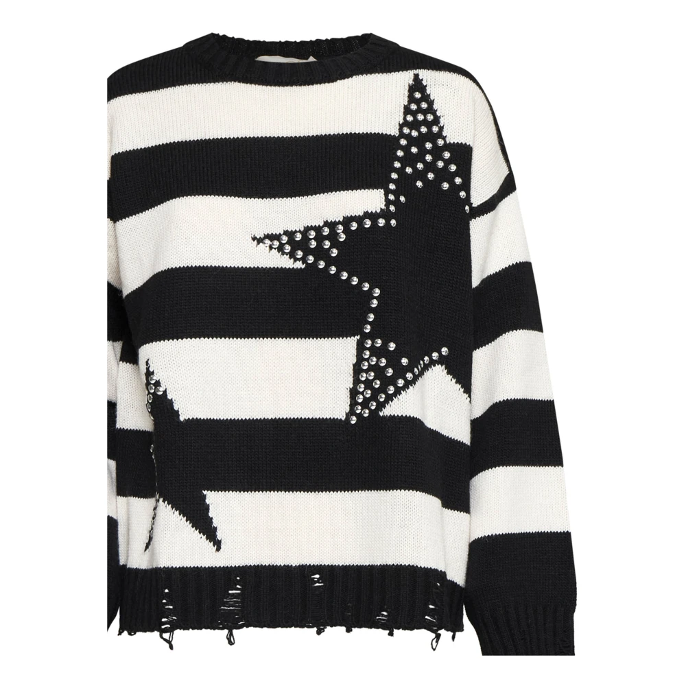 Kaos Crème Sweaters voor een Stijlvolle Look Black Dames