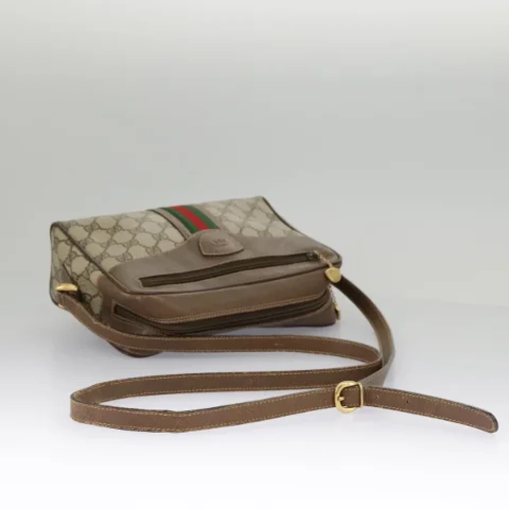 Gucci Vintage Pre-owned Canvas shoulder-bags Beige Dames