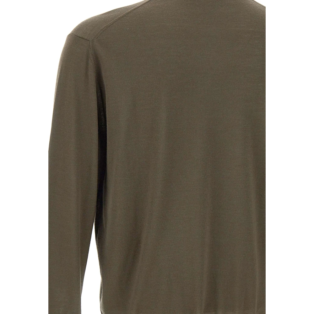 Kangra Bruine wollen trui met ronde hals Brown Heren