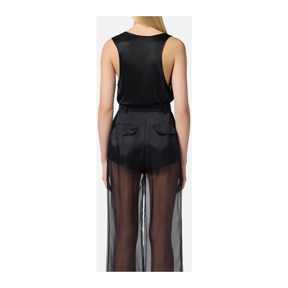 Elisabetta Franchi Zwarte T-shirts en Polos Black Dames