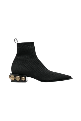 Svarta Slip-On Stövlar