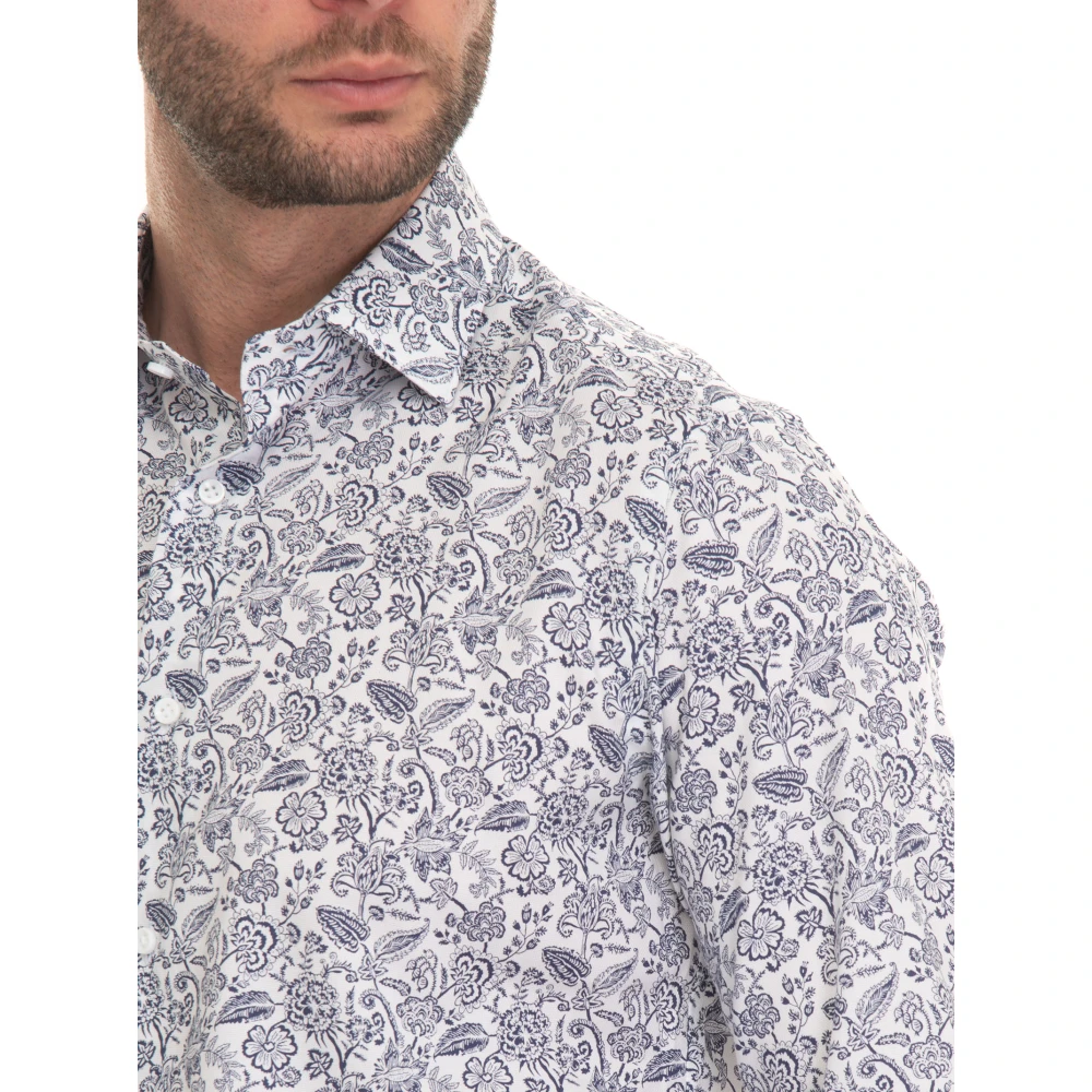 Càrrel Bloemenfantasie Jurk Hals Shirt Multicolor Heren