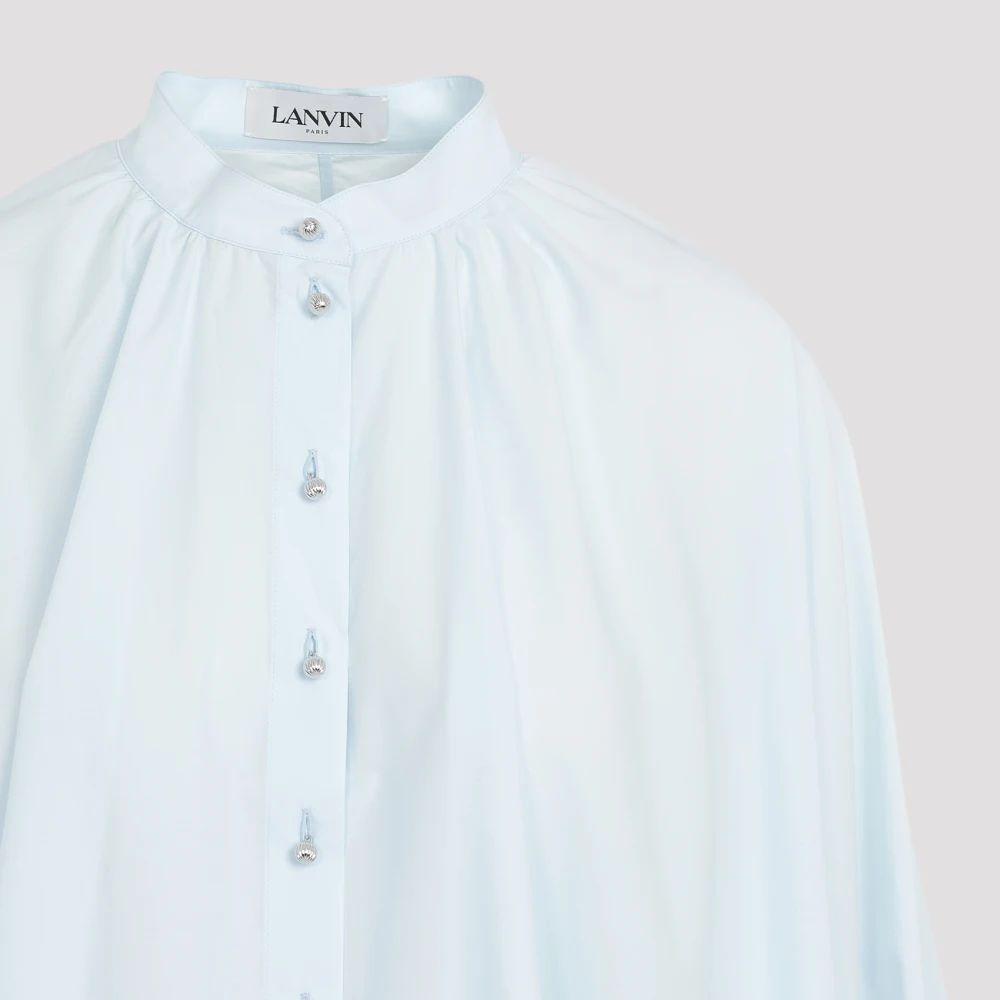 Lanvin Blauwe Pofmouw Shirt Blue Dames