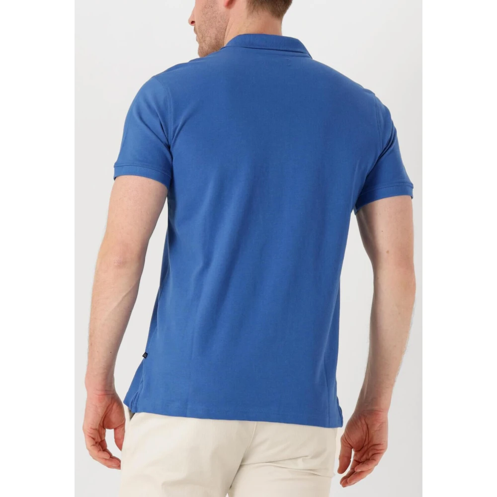 Matinique Blauwe Polo met Melange Textuur Blue Heren