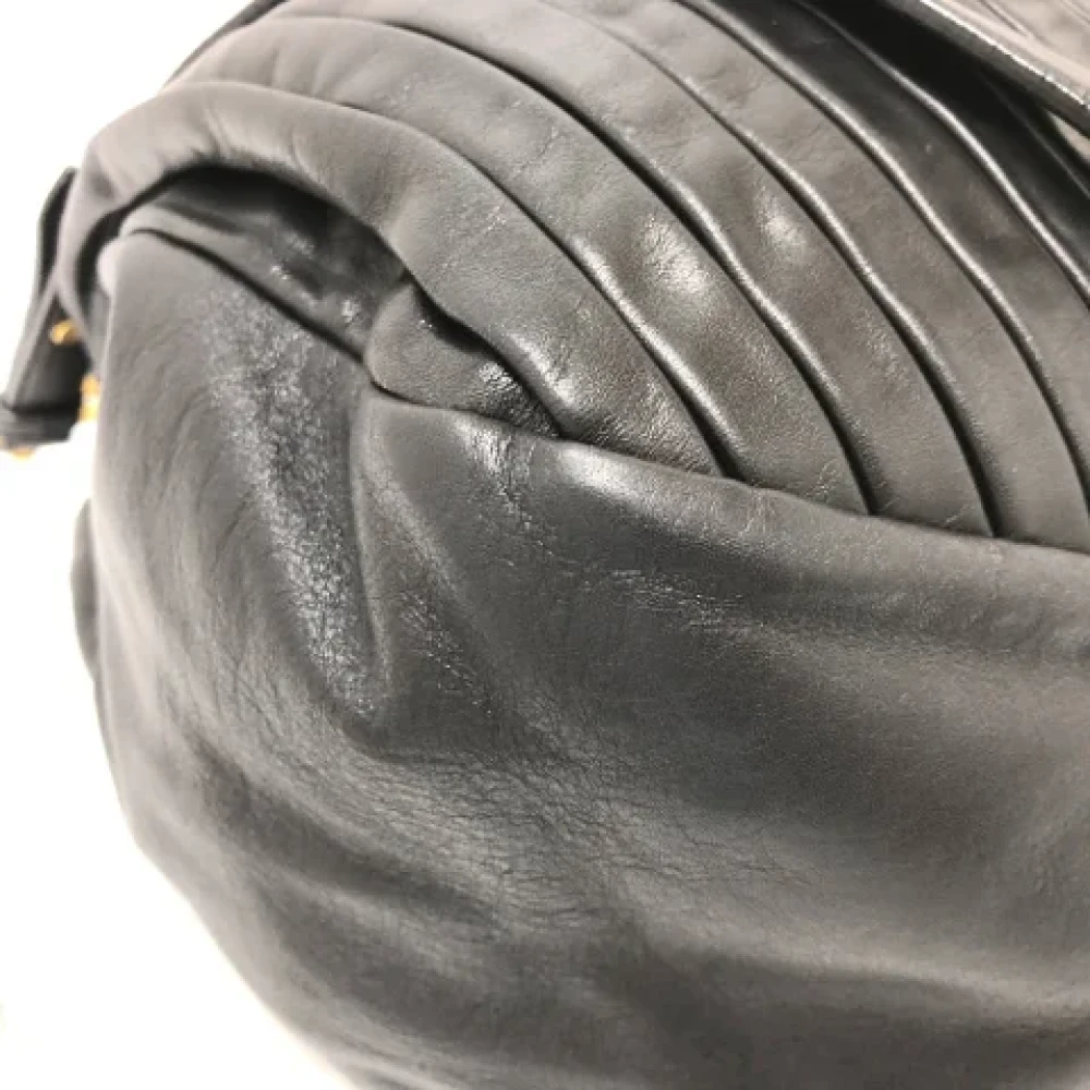 Miu Pre-owned Leather shoulder-bags Black Dames