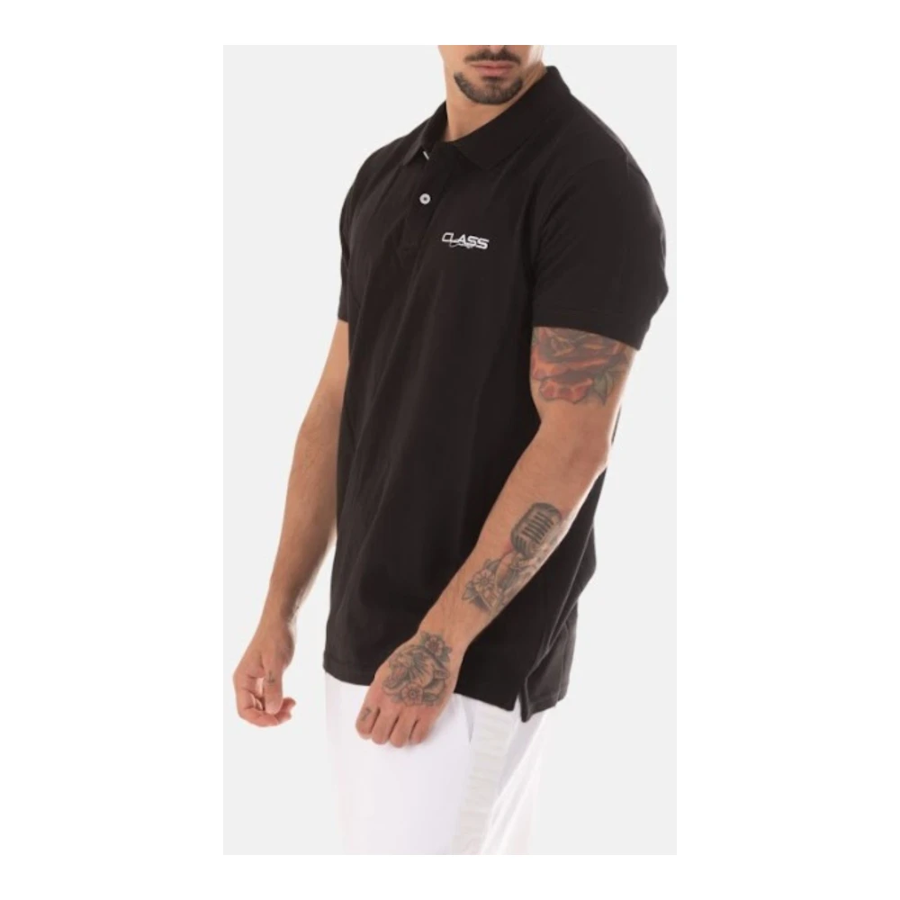 Just Cavalli Heren Logo Polo Shirt Black Heren