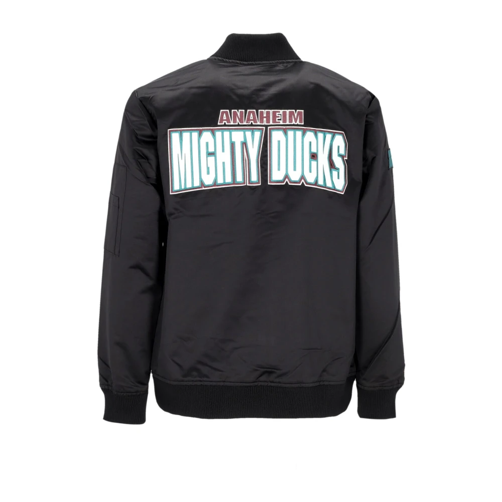 Mitchell & Ness NHL Lichtgewicht Satijnen Bomberjack Black Heren