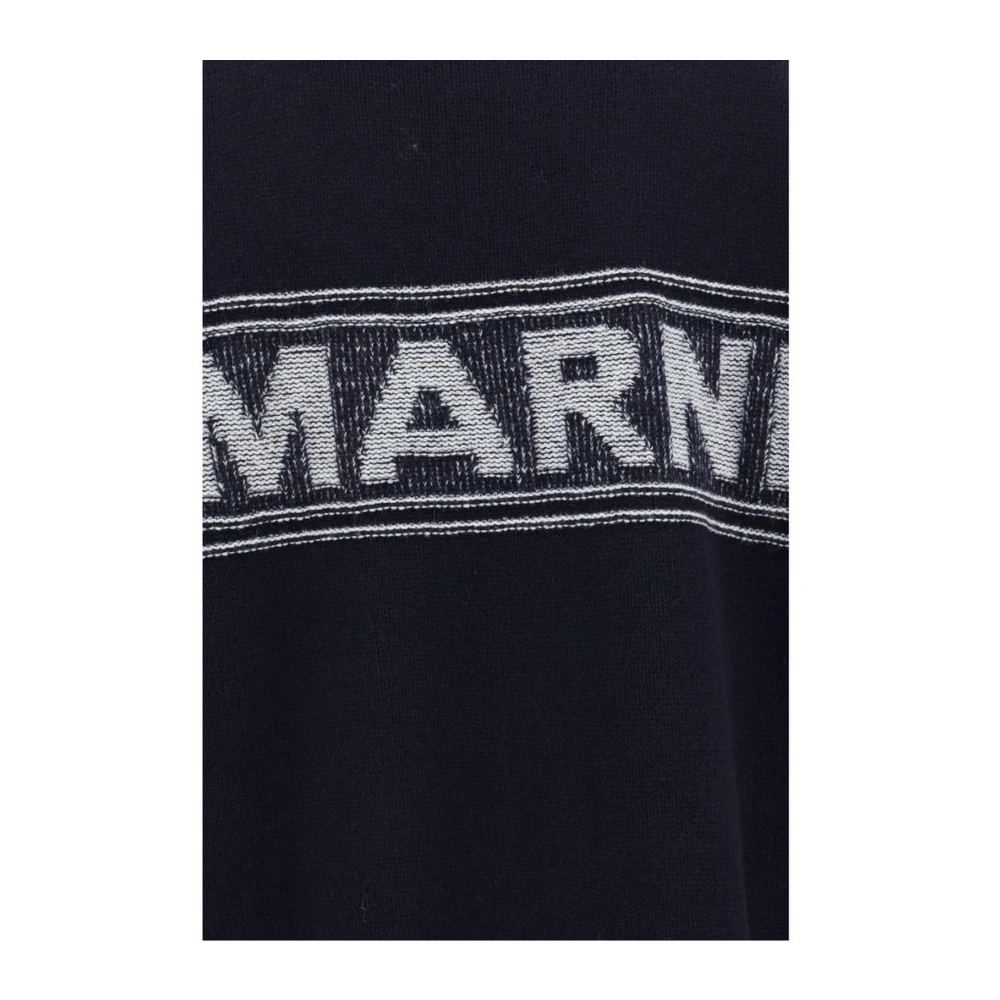 Marni Geribbelde halsvest met wijde mouwen Blue Dames