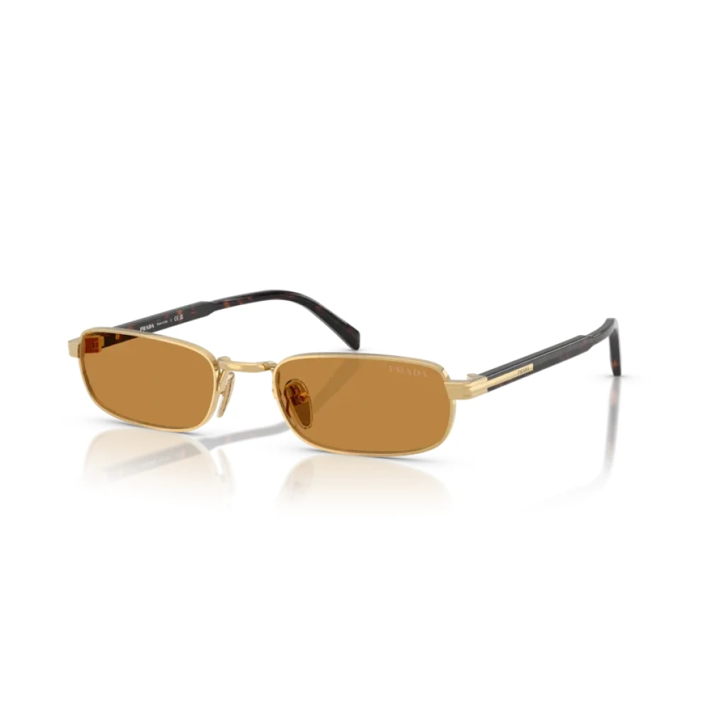 Prada Grey Man Pr B54s 5Ak70b Sunglasses Metal Gold Squared Normal - Image 3