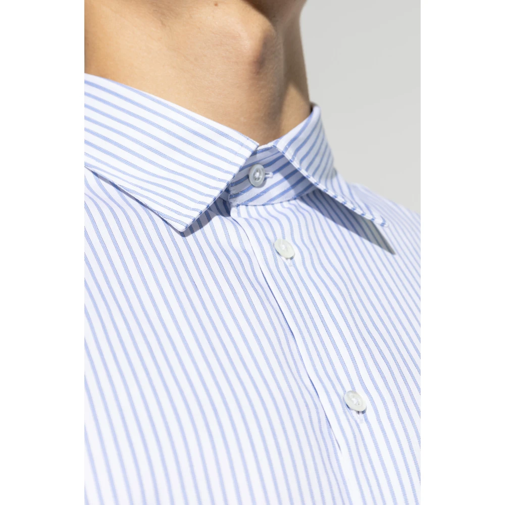 Emporio Armani Overhemd met gestreept patroon Blue Heren