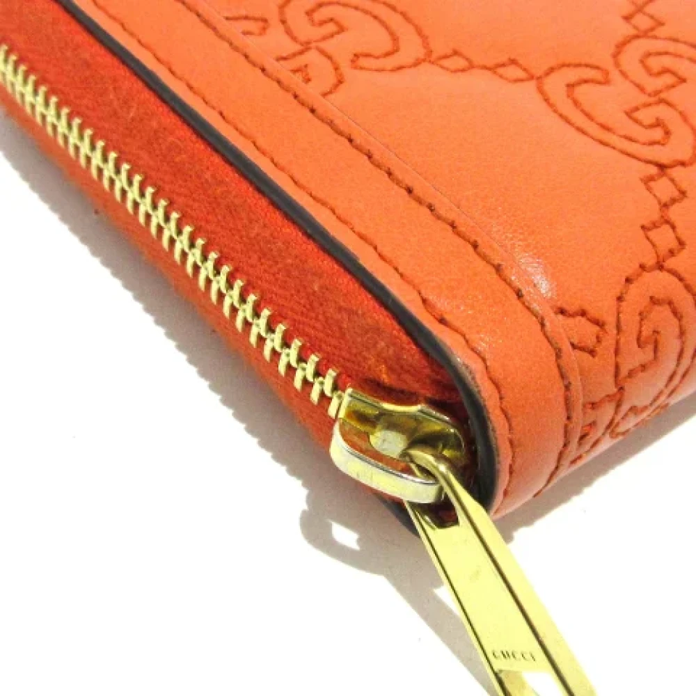 Gucci Vintage Pre-owned Leather wallets Orange Dames